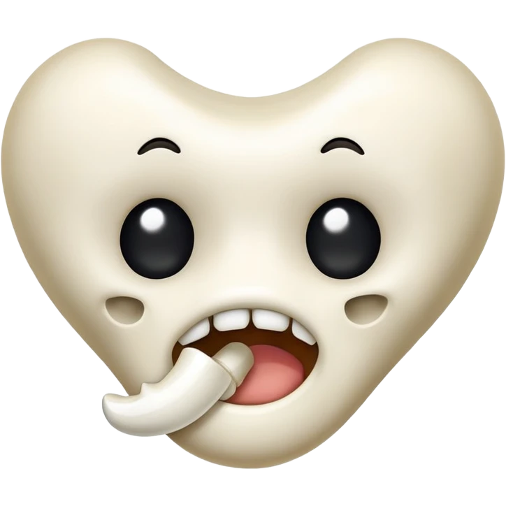 Bone in mouth emoji
