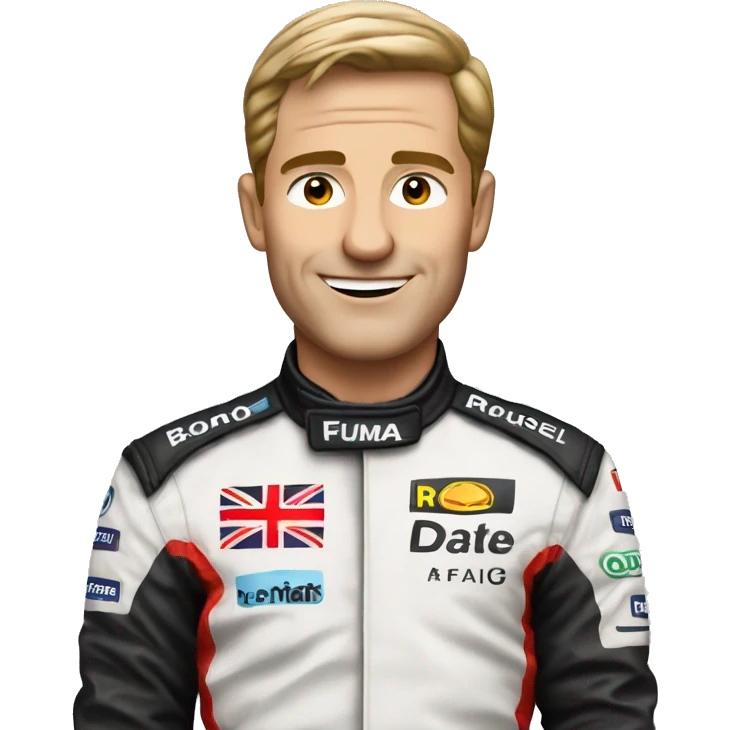 a George Russel F1 Driver emoji in his Mercedes race suit  emoji