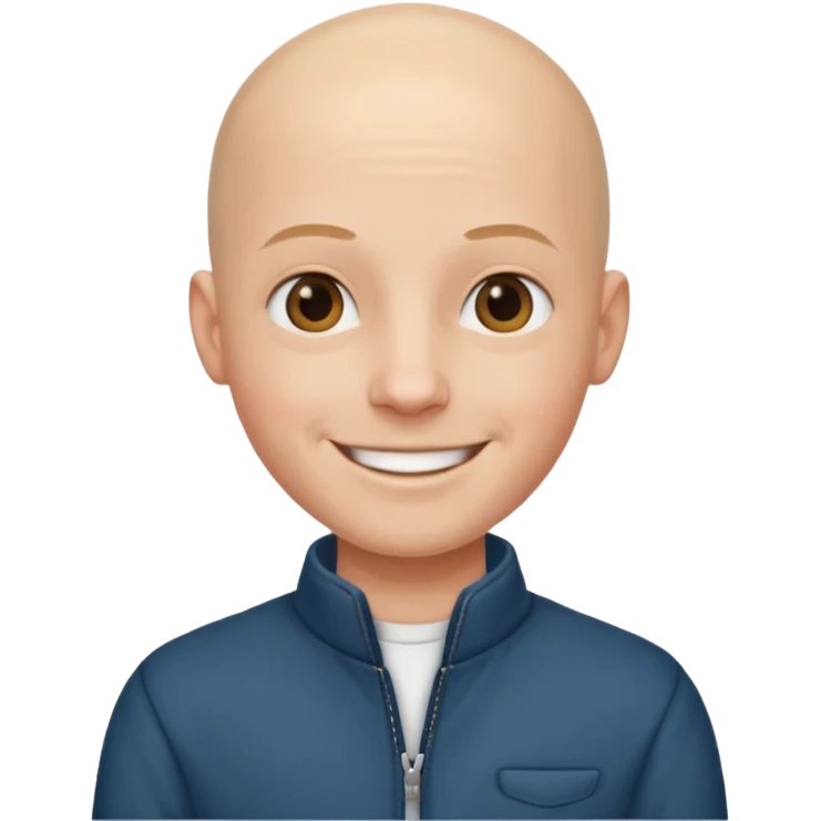 Bald boy in nice outfit emoji