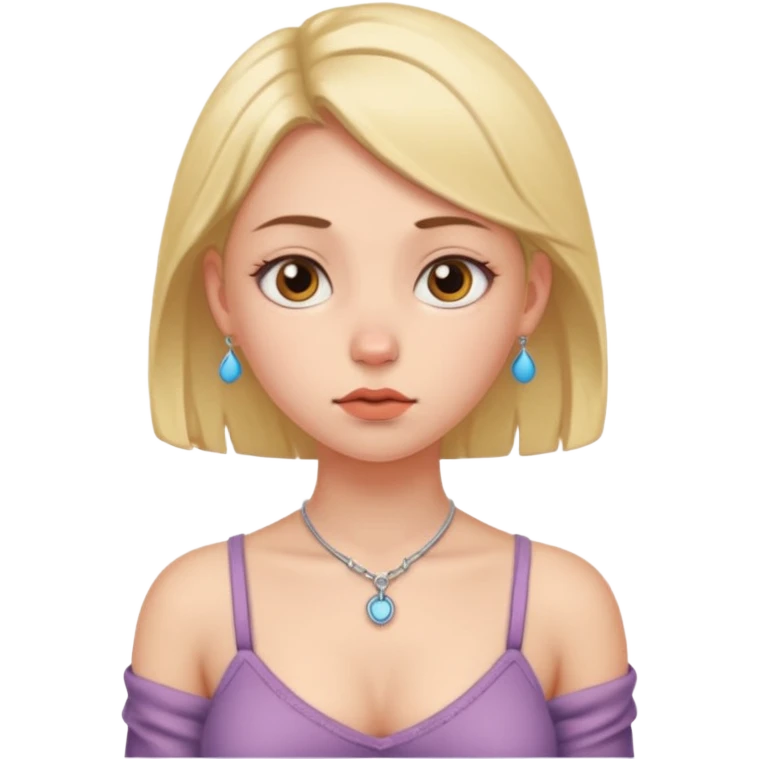 Girl with nipple piercing emoji