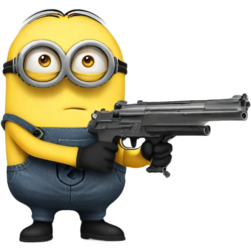 Minion with a gun emoji