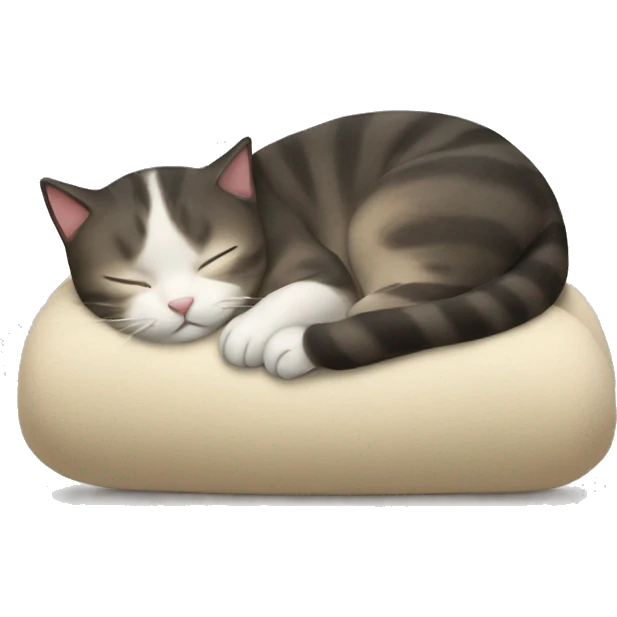 Sleeping cat on the back emoji