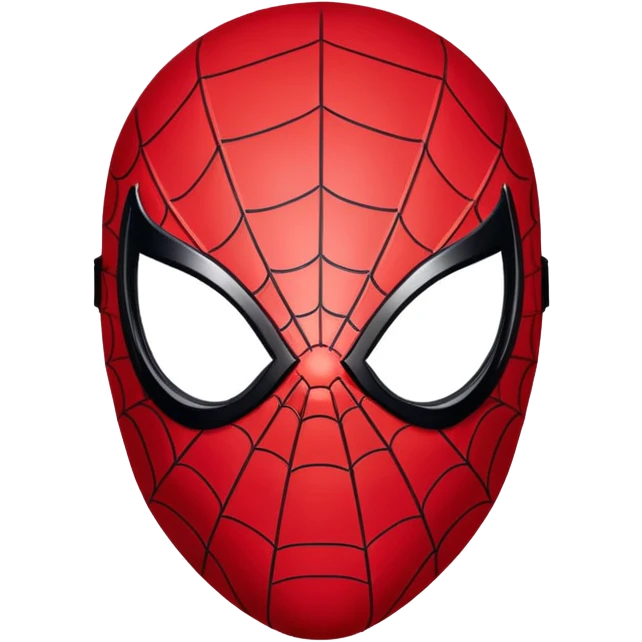 Spider-Man face mask only, classic red mask with white eyes emoji