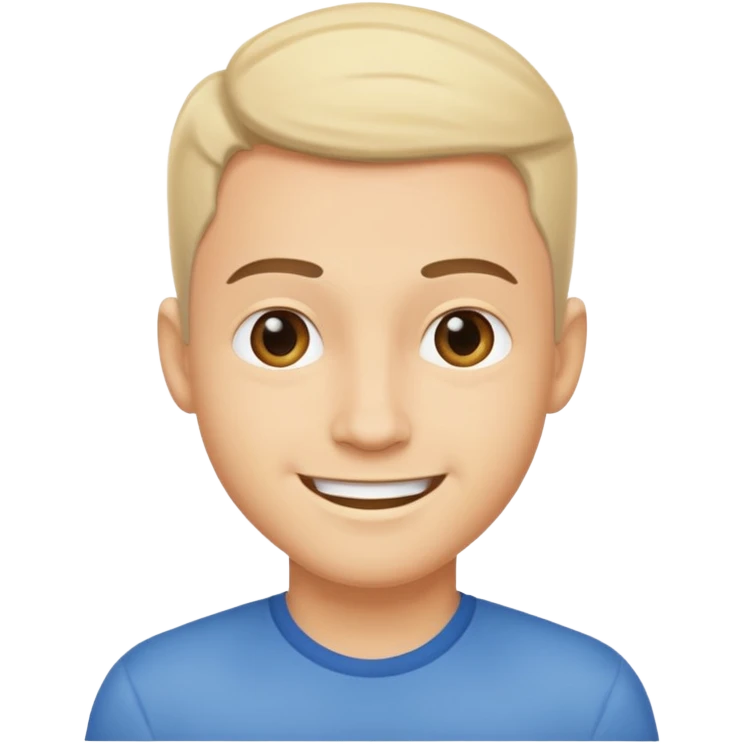 smiling light-skinned male portrait,  emoji