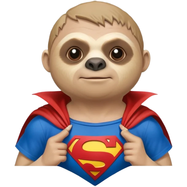 Sloth from The Goonies with Superman shirt emoji