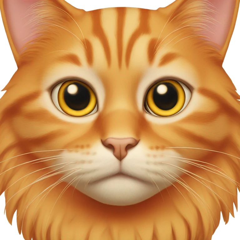 an orange cat with big lashes  emoji