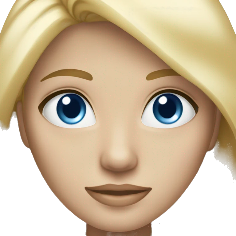 blonde hair blue eyes emoji