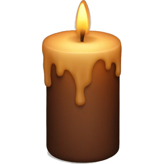 Brown candle emoji