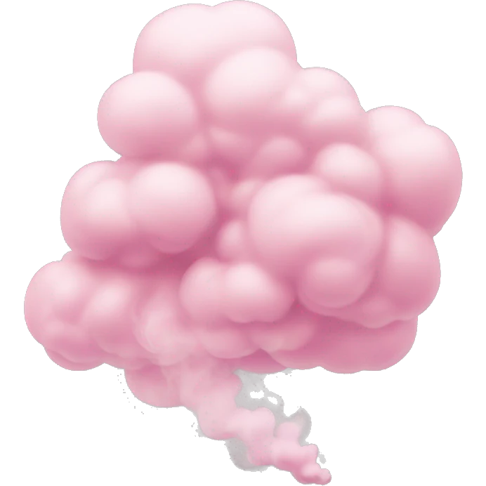 Pastel pink smoke emoji