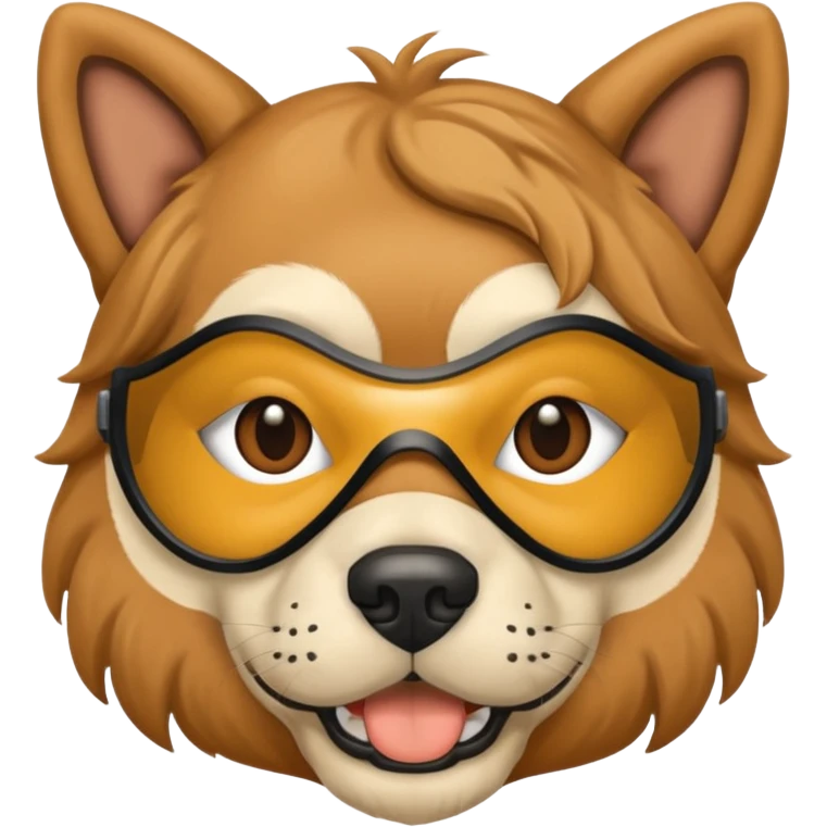 a full human body but face alone dog face emoji