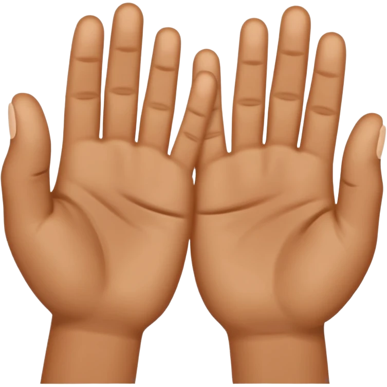 Two hands high-five emoji
