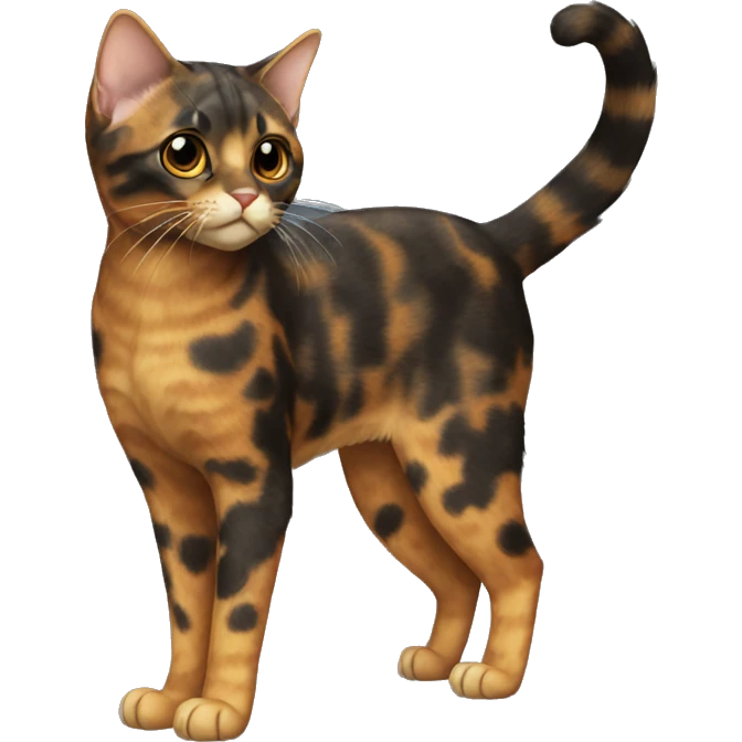 Tortoiseshell Cat Breed Full Body emoji