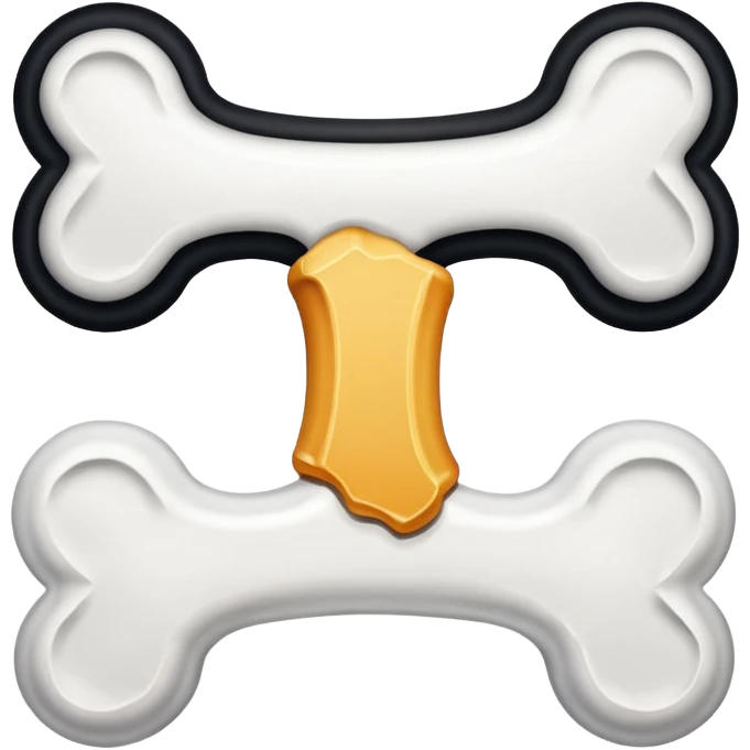 dog bone broken in half emoji