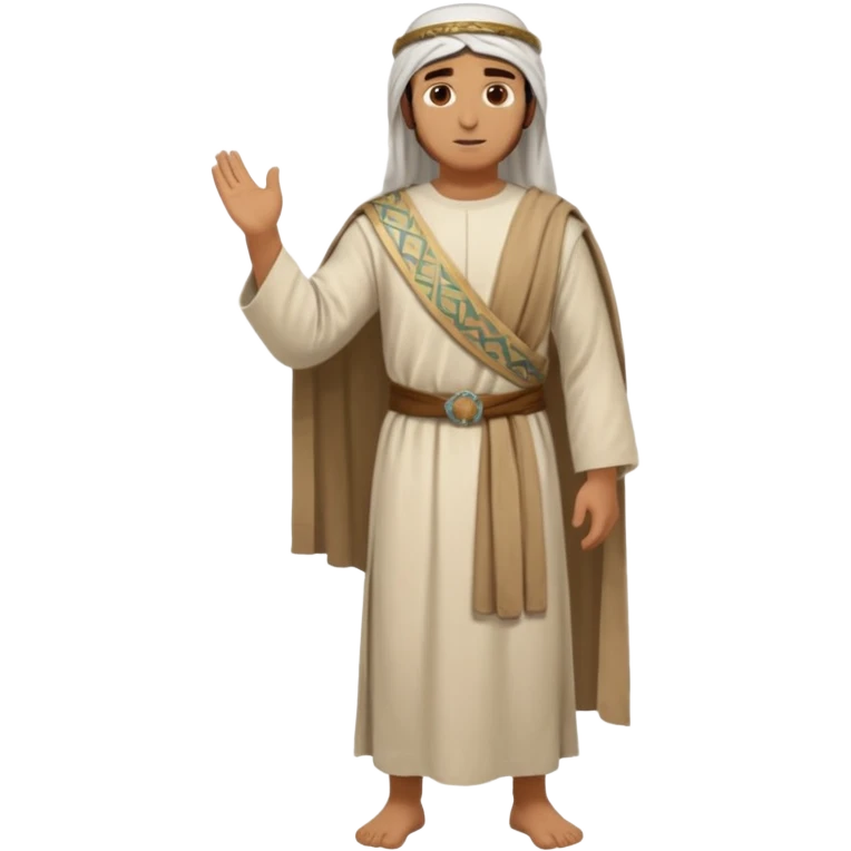 fullbody Middle Eastern man from Jerusalem, 1st century, tunic and sash, no head covering, no religious symbols emoji