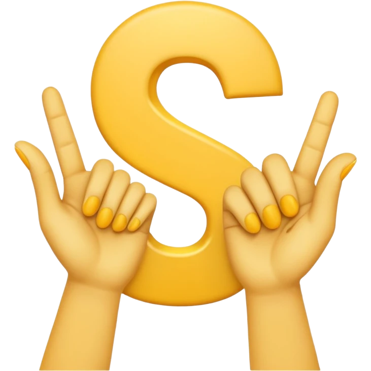 Make the letter S with emoji hands

 emoji