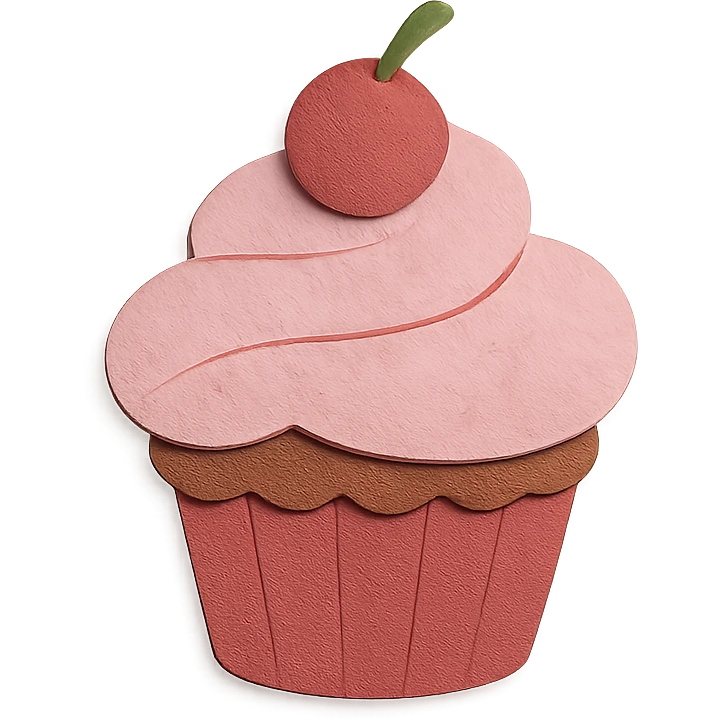 cute pink cupcake emoji