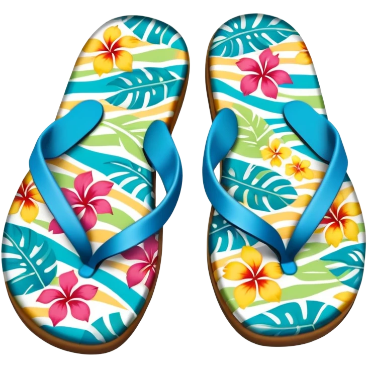 Hawaiian slippers emoji