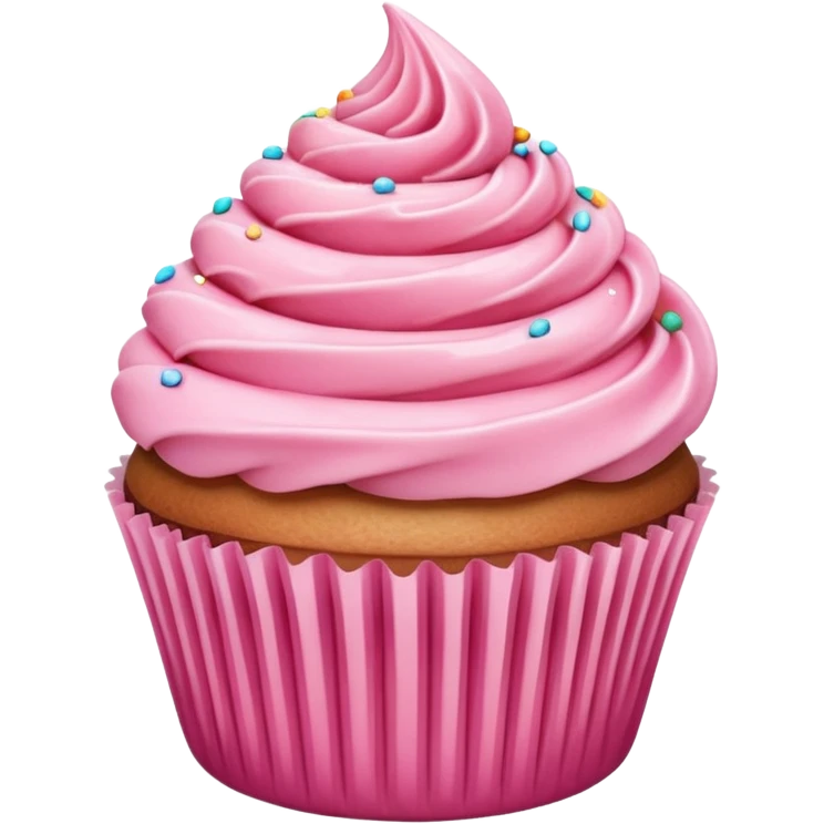 Cupcake with pink icing emoji