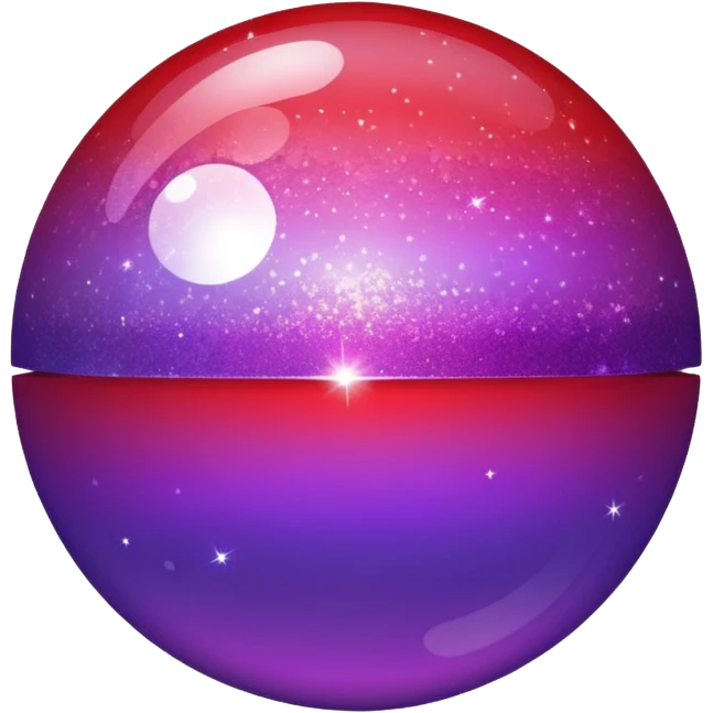 color gradient between red and purple glitter ball emoji