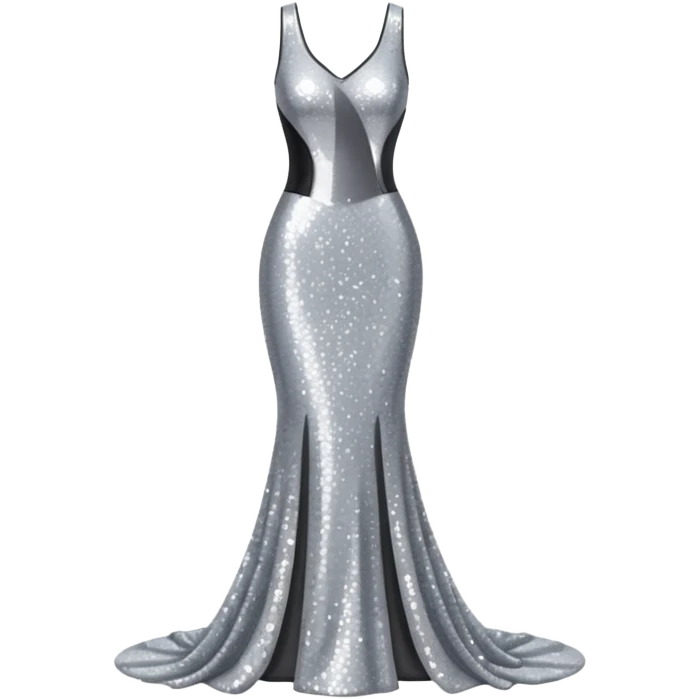 sparkly long body dress emoji
