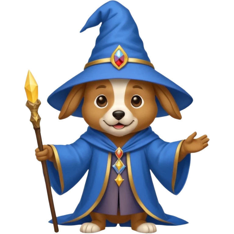 Dog wizard emoji
