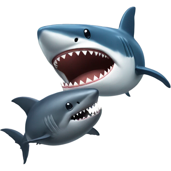 shark fighting a whale emoji