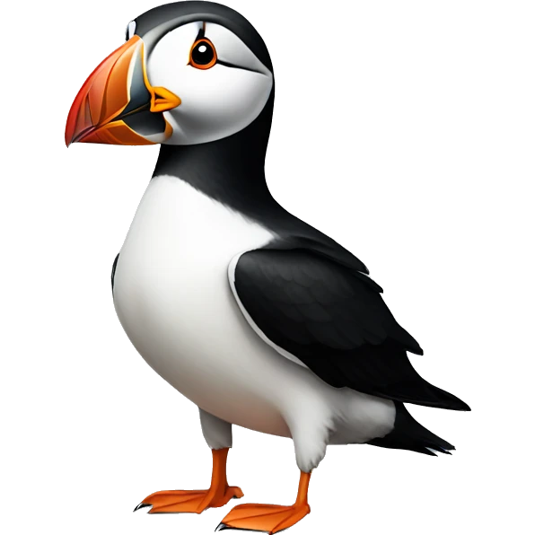 Puffin with cigarette emoji