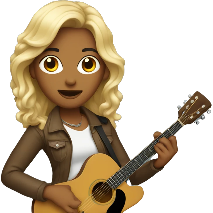 Singer with a guitar emoji