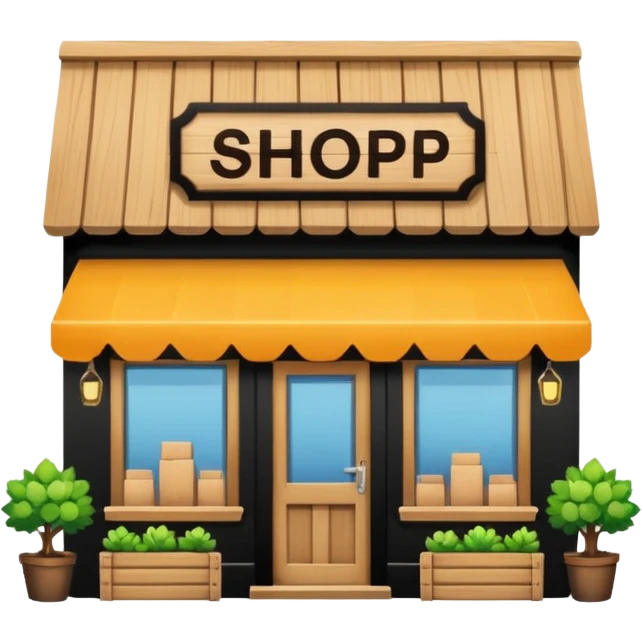 Magic Shop in Harry Potter film– Small wooden shop with “Shop” sign.
 emoji