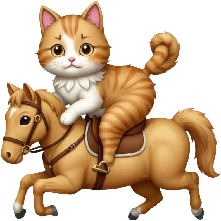 cat riding a horse emoji