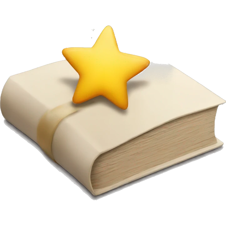 a book with a star emoji