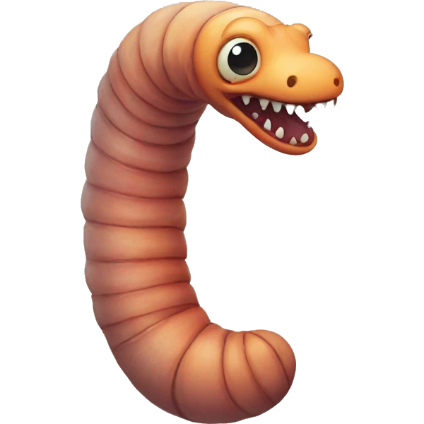 Scary worm emoji