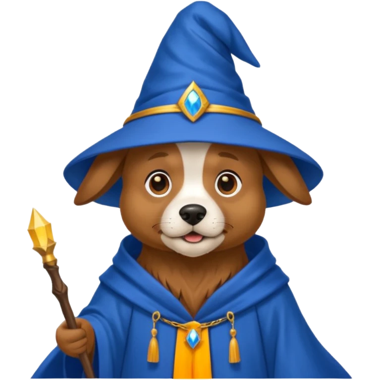 Dog wizard emoji