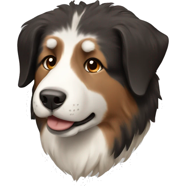 Brown,black and white Central Asian sheepdog emoji