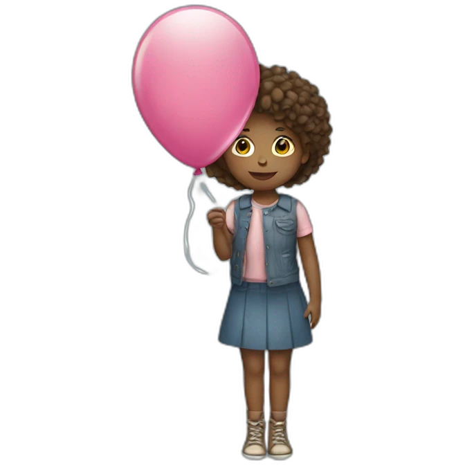 girl holding balloon emoji