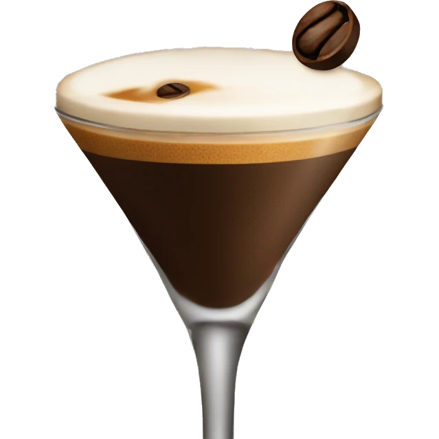 Espresso martini with coffee beans emoji