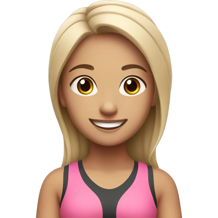 smiling girl in yoga outfit emoji