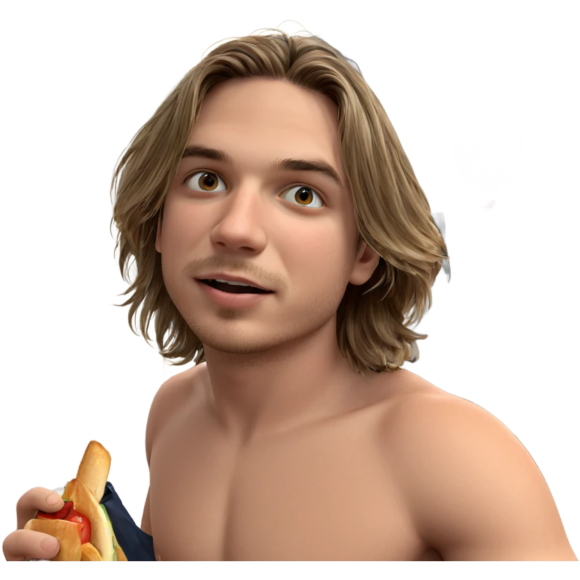 boy holding food indoors emoji