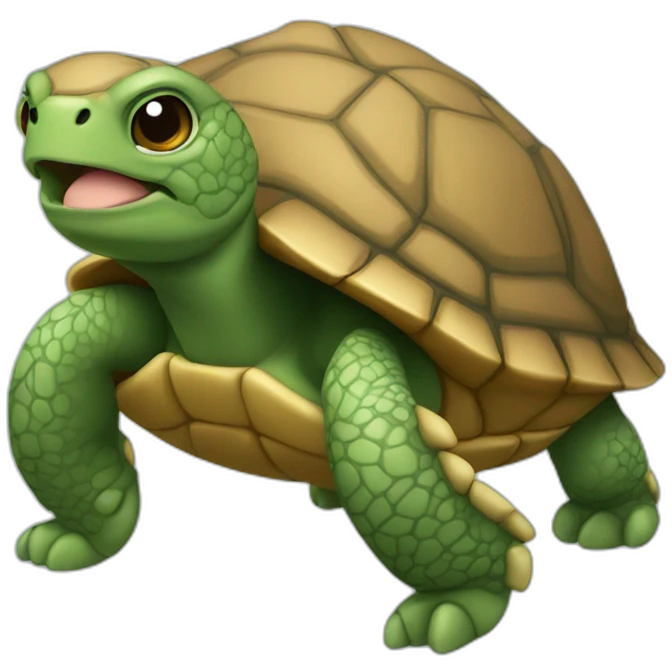 Tortue chevauchée emoji