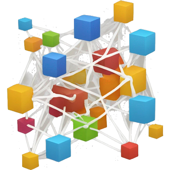 Block with network around it emoji