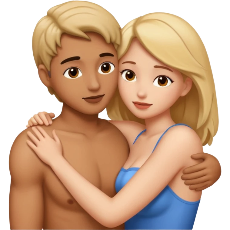 Two sexy people nude making love emoji