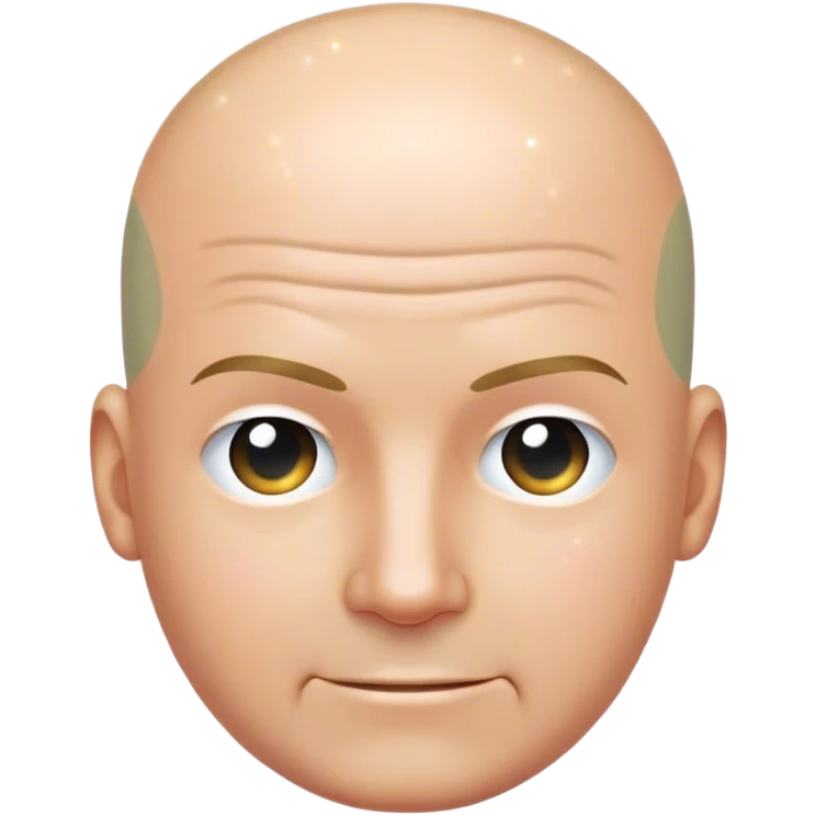 sparkle on bald man’s head emoji