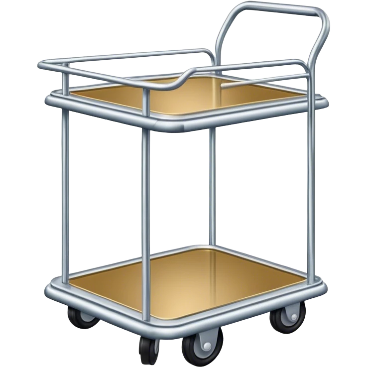 hotel trolley with only one platform at the bottom emoji