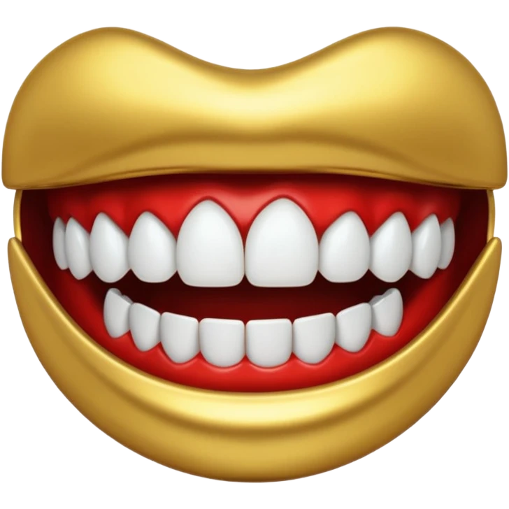 A black mouth with grillz emoji