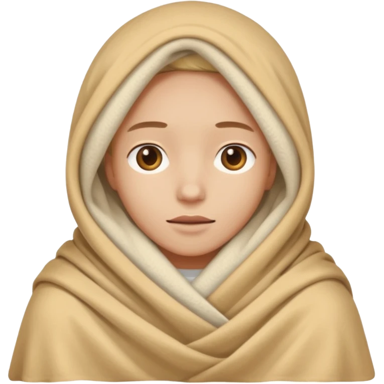 Coveringhalf the face with a blancket emoji