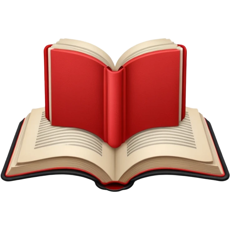 open book with black cover but with completely red pages emoji