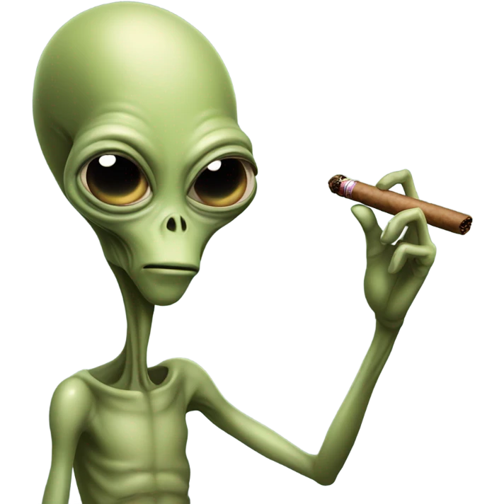 Aliens smoking a cigar  emoji
