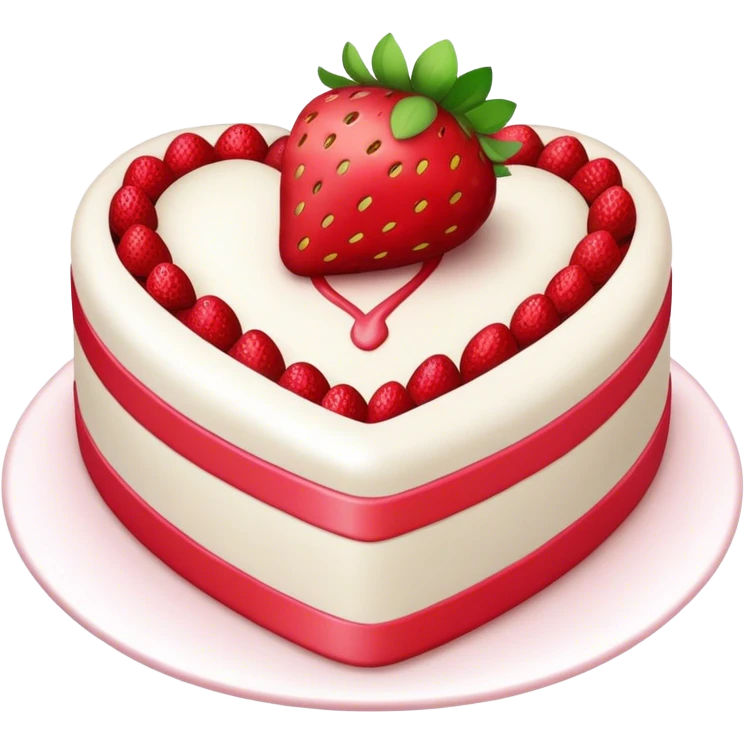 strawberry heart cake emoji