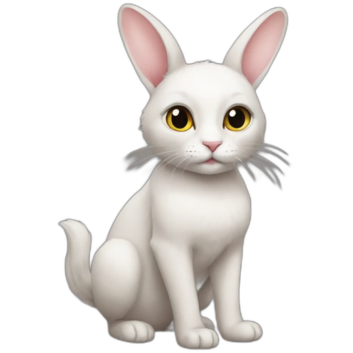 rabbit-cat hybrid fullbody emoji