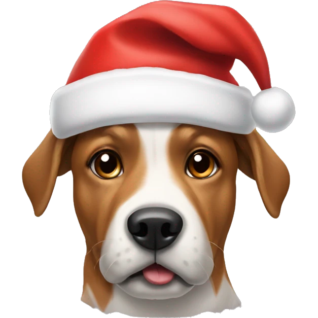 dog with santa hat emoji